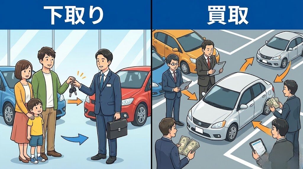 車の下取りと買取の違いを基礎から徹底比較