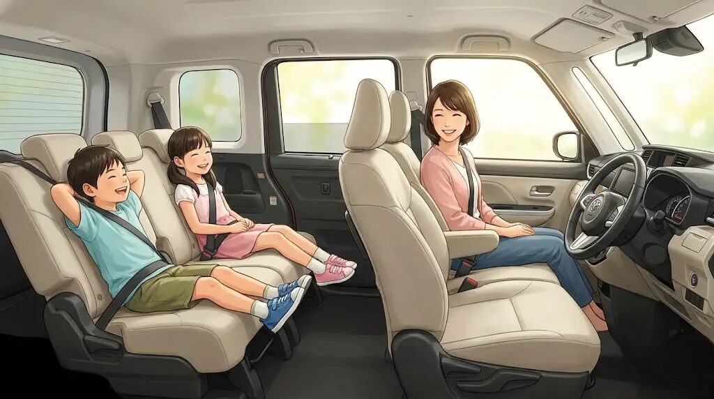 5人乗りの広さと快適性