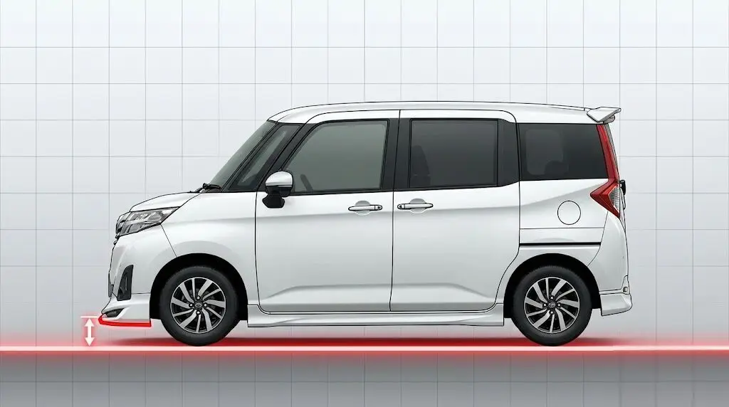 ルーミーのモデリスタで擦る原因と地上高の物理的限界