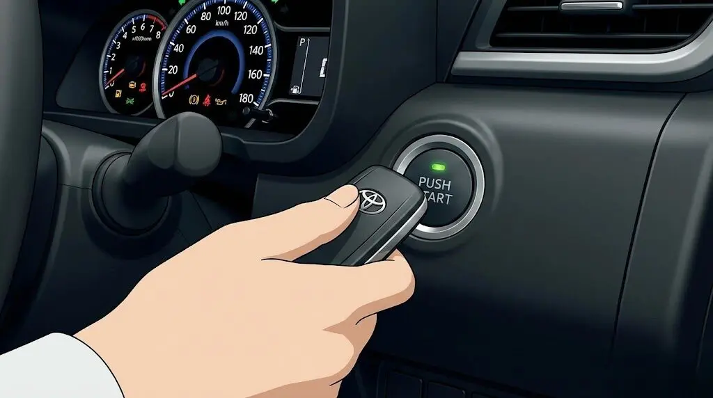 スマートキーの電池が切れた際の緊急エンジン始動法