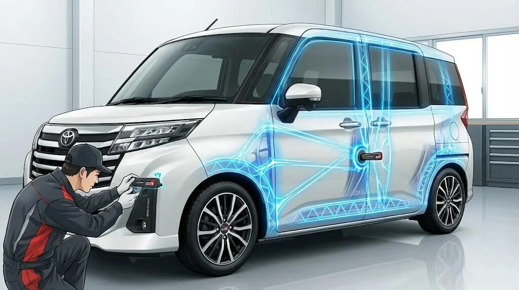 TRD「GRドアスタビライザー」の装着で剛性を向上させる