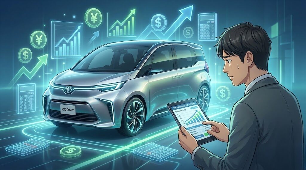 新型ルーミーの価格上昇と購入費用のシミュレーション
