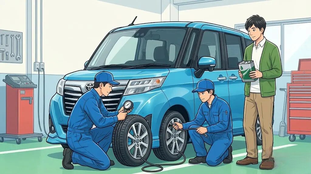 タイヤ空気圧やオイル管理で改善