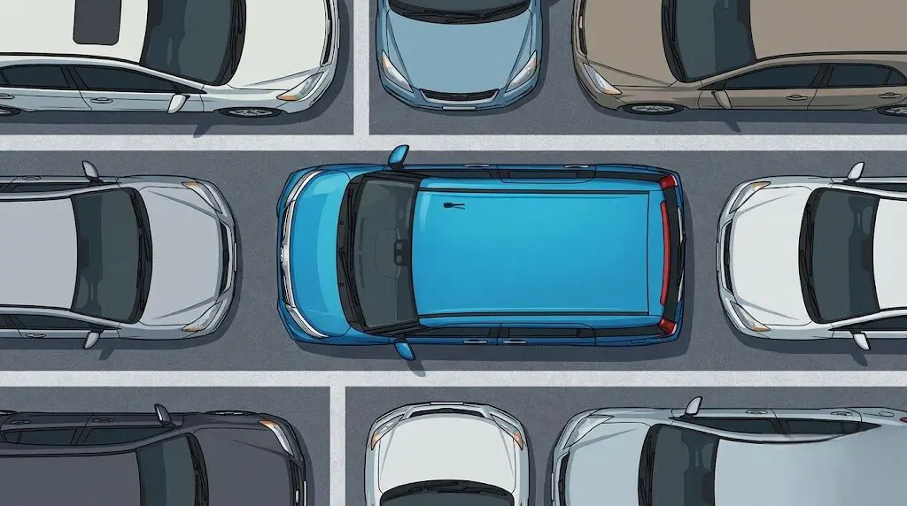 狭い駐車場で威力を発揮する圧倒的な小回り性能