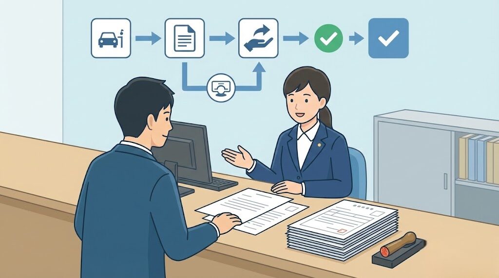 自分で廃車手続きを行う際の手順と必要書類