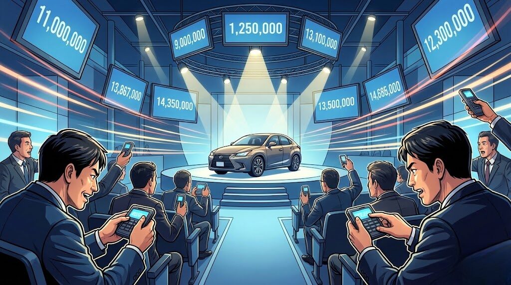 オークション形式で業者間競争を激化させる手順