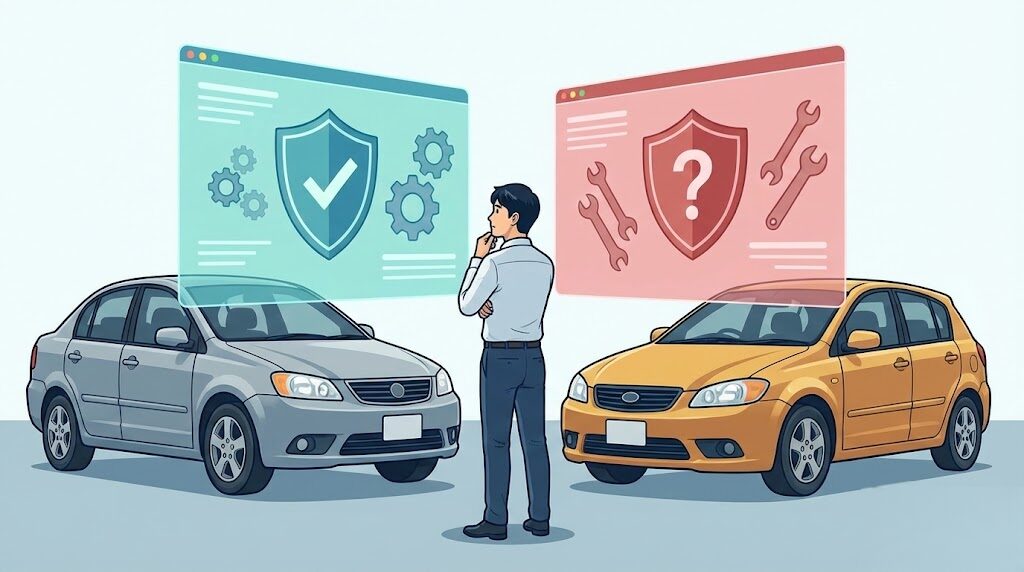 中古車で保証が必要か迷う方へ贈る大手サービスの比較