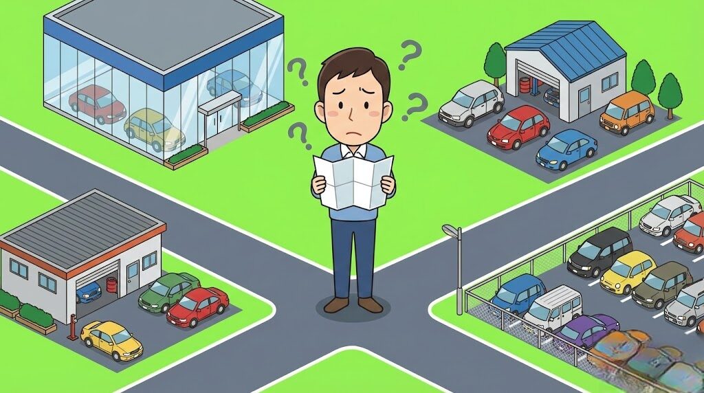 中古車をどこで買うか迷う人向けの販売店選び