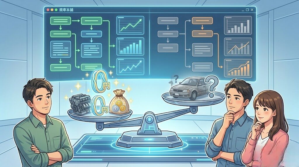 廃車本舗とカーネクストなどの他社サービスを徹底比較