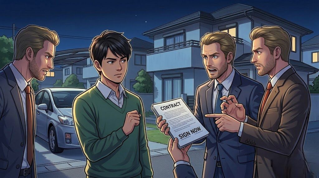 怖いと感じる複数人での訪問や強引な即決を迫る手口