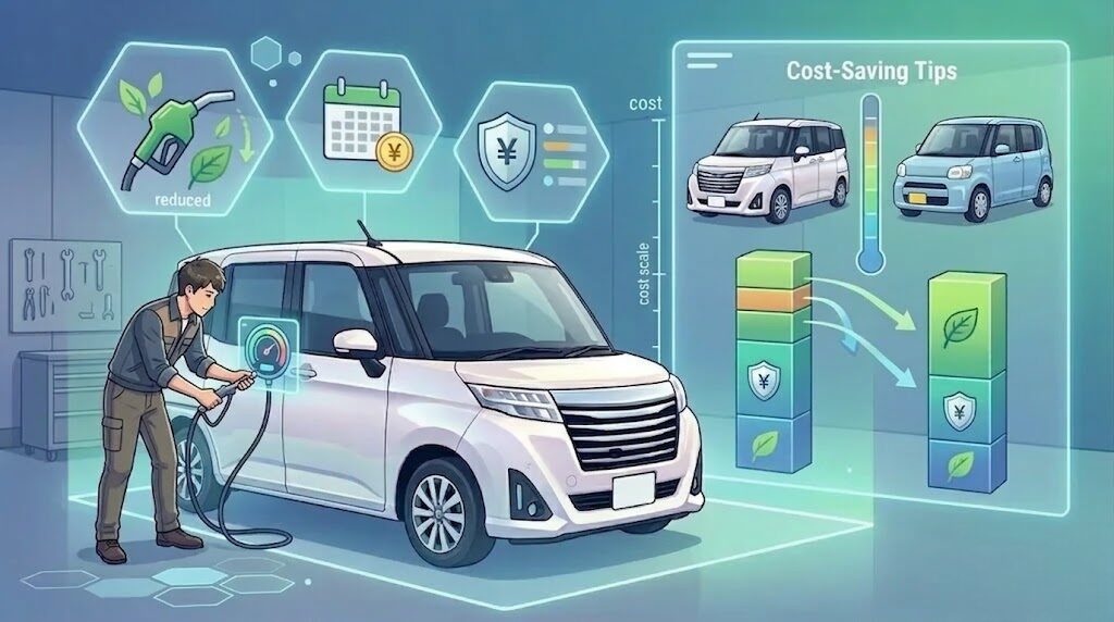 ルーミーの維持費を抑えるコツと軽自動車との比較