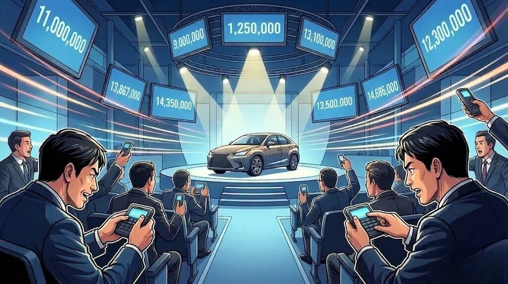 オークション形式で業者間競争を激化させる手順