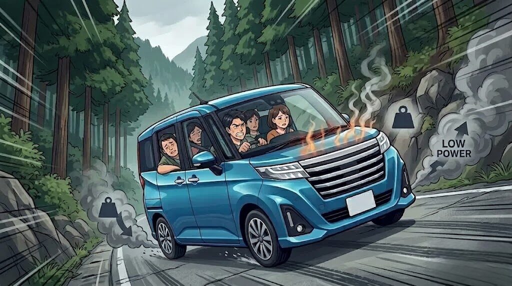 坂道走行や多人数乗車で感じるパワー不足の壁