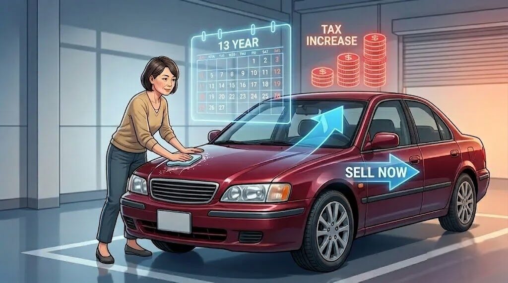 13年経過による自動車税の増税前に売却するコツ