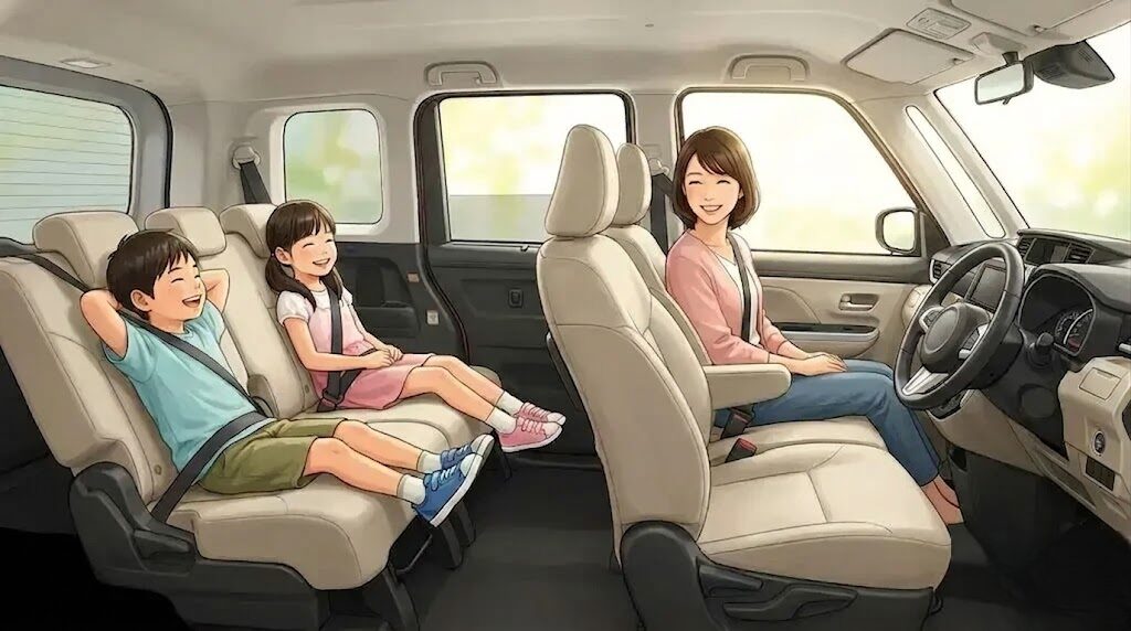 5人乗りの広さと快適性