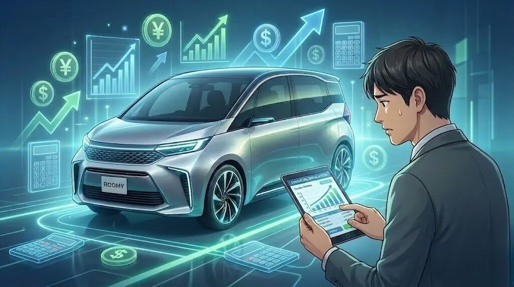 新型ルーミーの価格上昇と購入費用のシミュレーション