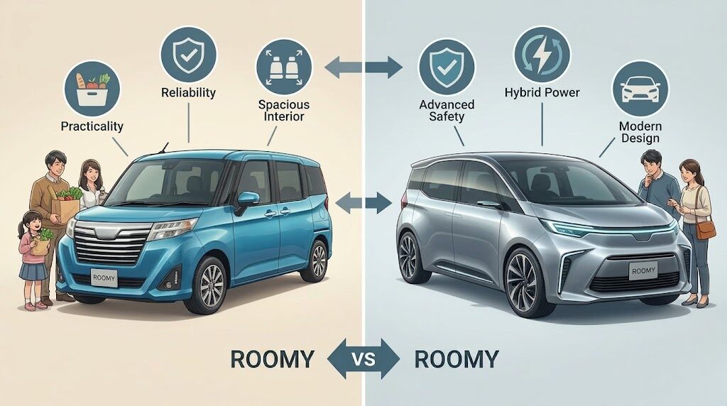 現行モデルの強みとトヨタの新型ルーミーの主な違い