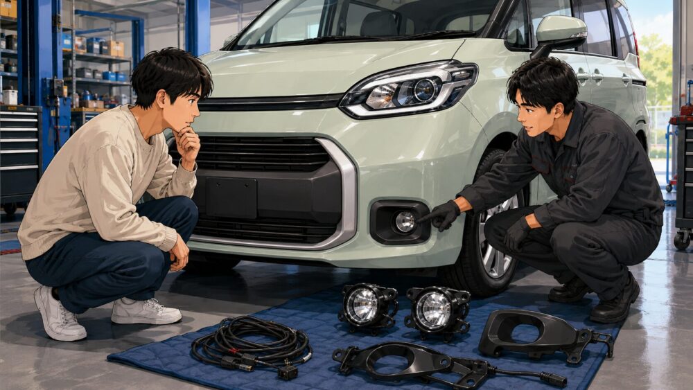 シエンタのフォグランプ後付けは装備確認から