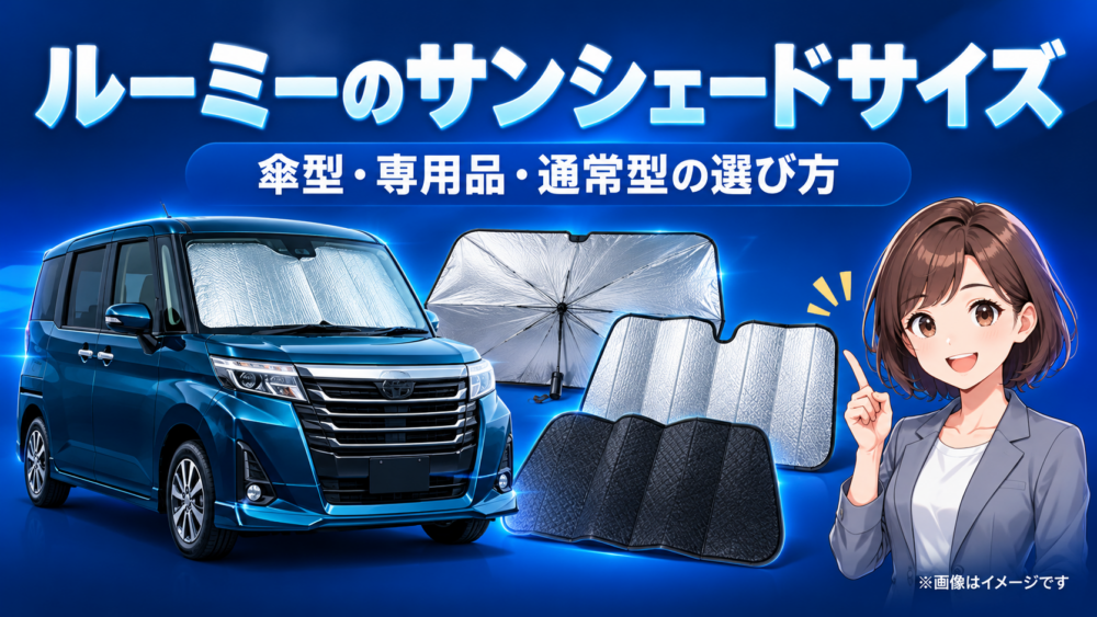 ルーミーのサンシェードサイズは何cm?傘型S・M・Lの正解も解説